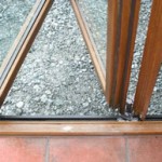 Open out track on folding doors